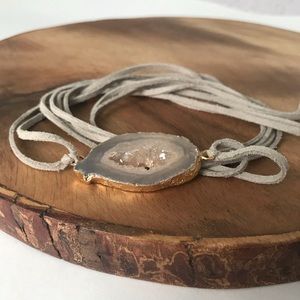 Crystal Suede Bracelet - Necklace - Choker - Belt